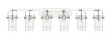 Innovations Lighting 423-6W-PC-G423-7SDY - Pilaster II Cylinder - 6 Light - 44 inch - Polished Chrome - Bath Vanity Light