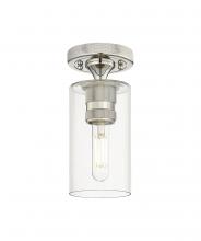 Innovations Lighting 434-1F-PN-G434-7CL - Crown Point - 1 Light - 5 inch - Polished Nickel - Flush Mount