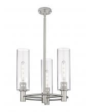 Innovations Lighting 434-3CR-SN-G434-12CL - Crown Point - 3 Light - 18 inch - Satin Nickel - Pendant