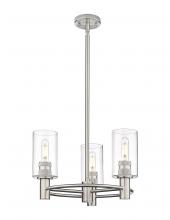 Innovations Lighting 434-3CR-SN-G434-7CL - Crown Point - 3 Light - 18 inch - Satin Nickel - Pendant