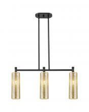 Innovations Lighting 434-3I-BK-G434-12ME - Crown Point - 3 Light - 31 inch - Matte Black - Island Light