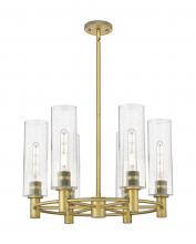 Innovations Lighting 434-6CR-BB-G434-12SDY - Crown Point - 6 Light - 24 inch - Brushed Brass - Chandelier