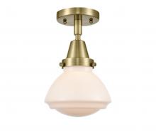 Innovations Lighting 447-1C-AB-G321 - Olean - 1 Light - 7 inch - Antique Brass - Flush Mount