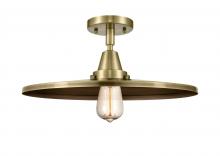 Innovations Lighting 447-1C-AB-MFR-AB-16-LED - Appalachian - 1 Light - 16 inch - Antique Brass - Flush Mount