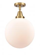 Innovations Lighting 447-1C-BB-G201-12 - Beacon - 1 Light - 12 inch - Brushed Brass - Flush Mount