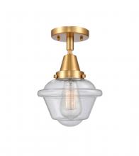 Innovations Lighting 447-1C-SG-G534 - Oxford - 1 Light - 8 inch - Satin Gold - Flush Mount