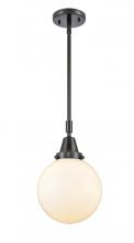 Innovations Lighting 447-1S-BK-G201-8 - Beacon - 1 Light - 8 inch - Matte Black - Mini Pendant