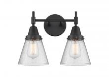 Innovations Lighting 447-2W-BK-G64 - Cone - 2 Light - 15 inch - Matte Black - Bath Vanity Light