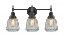 Innovations Lighting 447-3W-BK-G142 - Chatham - 3 Light - 24 inch - Matte Black - Bath Vanity Light