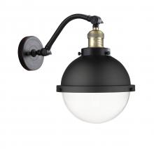 Innovations Lighting 515-1W-BAB-HFS-82-BK - Hampden - 1 Light - 9 inch - Black Antique Brass - Sconce