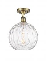 Innovations Lighting 516-1C-AB-G1215-10 - Athens Water Glass - 1 Light - 10 inch - Antique Brass - Semi-Flush Mount