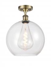 Innovations Lighting 516-1C-AB-G122-12 - Athens - 1 Light - 12 inch - Antique Brass - Semi-Flush Mount