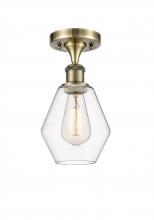 Innovations Lighting 516-1C-AB-G652-6 - Cindyrella - 1 Light - 6 inch - Antique Brass - Semi-Flush Mount