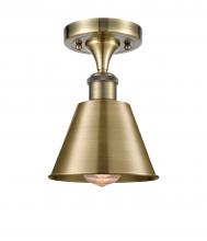 Innovations Lighting 516-1C-AB-M8 - Smithfield - 1 Light - 7 inch - Antique Brass - Semi-Flush Mount