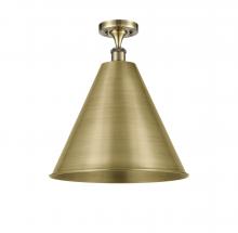 Innovations Lighting 516-1C-AB-MBC-16-AB-LED - Berkshire - 1 Light - 16 inch - Antique Brass - Semi-Flush Mount