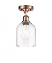 Innovations Lighting 516-1C-AC-G558-6CL - Bella - 1 Light - 6 inch - Antique Copper - Semi-Flush Mount