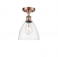 Innovations Lighting 516-1C-AC-GBD-752 - Bristol - 1 Light - 8 inch - Antique Copper - Semi-Flush Mount