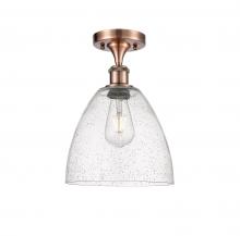 Innovations Lighting 516-1C-AC-GBD-94 - Bristol - 1 Light - 9 inch - Antique Copper - Semi-Flush Mount