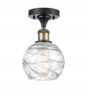 Innovations Lighting 516-1C-BAB-G1213-6 - Athens Deco Swirl - 1 Light - 6 inch - Black Antique Brass - Semi-Flush Mount