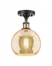 Innovations Lighting 516-1C-BAB-G128-8 - Athens - 1 Light - 8 inch - Black Antique Brass - Semi-Flush Mount