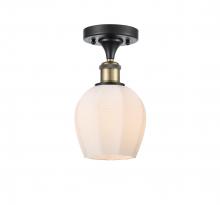 Innovations Lighting 516-1C-BAB-G461-6 - Norfolk - 1 Light - 6 inch - Black Antique Brass - Semi-Flush Mount