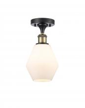 Innovations Lighting 516-1C-BAB-G651-6 - Cindyrella - 1 Light - 6 inch - Black Antique Brass - Semi-Flush Mount