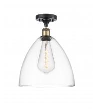 Innovations Lighting 516-1C-BAB-GBD-122 - Bristol - 1 Light - 12 inch - Black Antique Brass - Semi-Flush Mount