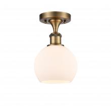 Innovations Lighting 516-1C-BB-G121-6 - Athens - 1 Light - 6 inch - Brushed Brass - Semi-Flush Mount