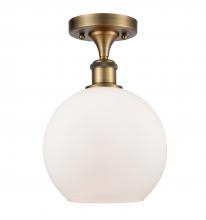 Innovations Lighting 516-1C-BB-G121-8 - Athens - 1 Light - 8 inch - Brushed Brass - Semi-Flush Mount