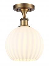 Innovations Lighting 516-1C-BB-G1217-8WV - White Venetian - 1 Light - 8 inch - Brushed Brass - Semi-Flush Mount