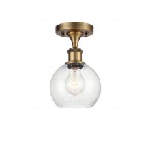 Innovations Lighting 516-1C-BB-G124-6 - Athens - 1 Light - 6 inch - Brushed Brass - Semi-Flush Mount
