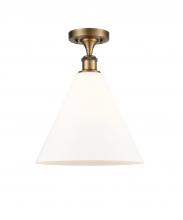 Innovations Lighting 516-1C-BB-GBC-121 - Berkshire - 1 Light - 12 inch - Brushed Brass - Semi-Flush Mount