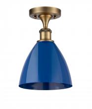 Innovations Lighting 516-1C-BB-MBD-75-BL - Plymouth - 1 Light - 8 inch - Brushed Brass - Semi-Flush Mount