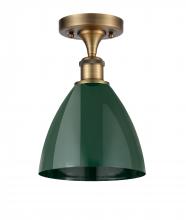 Innovations Lighting 516-1C-BB-MBD-75-GR - Plymouth - 1 Light - 8 inch - Brushed Brass - Semi-Flush Mount