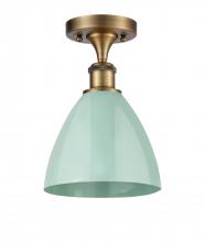 Innovations Lighting 516-1C-BB-MBD-75-SF - Plymouth - 1 Light - 8 inch - Brushed Brass - Semi-Flush Mount