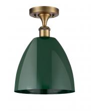 Innovations Lighting 516-1C-BB-MBD-9-GR - Plymouth - 1 Light - 9 inch - Brushed Brass - Semi-Flush Mount