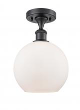 Innovations Lighting 516-1C-BK-G121-8 - Athens - 1 Light - 8 inch - Matte Black - Semi-Flush Mount