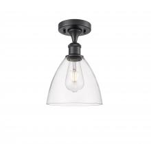 Innovations Lighting 516-1C-BK-GBD-752 - Bristol - 1 Light - 8 inch - Matte Black - Semi-Flush Mount