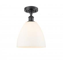 Innovations Lighting 516-1C-BK-GBD-91 - Bristol - 1 Light - 9 inch - Matte Black - Semi-Flush Mount