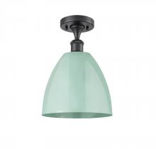 Innovations Lighting 516-1C-BK-MBD-9-SF - Plymouth - 1 Light - 9 inch - Matte Black - Semi-Flush Mount