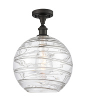 Innovations Lighting 516-1C-OB-G1213-10CL - Athens Deco Swirl - 1 Light - 10 inch - Oil Rubbed Bronze - Semi-Flush Mount