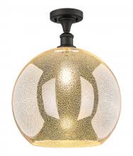 Innovations Lighting 516-1C-OB-G128-14 - Athens - 1 Light - 14 inch - Oil Rubbed Bronze - Semi-Flush Mount