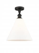 Innovations Lighting 516-1C-OB-GBC-121 - Berkshire - 1 Light - 12 inch - Oil Rubbed Bronze - Semi-Flush Mount