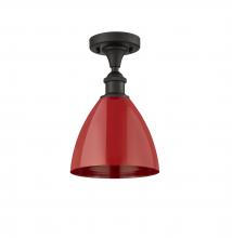 Innovations Lighting 516-1C-OB-MBD-75-RD - Plymouth - 1 Light - 8 inch - Oil Rubbed Bronze - Semi-Flush Mount