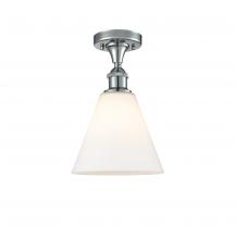 Innovations Lighting 516-1C-PC-GBC-81 - Berkshire - 1 Light - 8 inch - Polished Chrome - Semi-Flush Mount