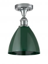 Innovations Lighting 516-1C-PC-MBD-75-GR - Plymouth - 1 Light - 8 inch - Polished Chrome - Semi-Flush Mount