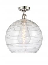 Innovations Lighting 516-1C-PN-G1213-14 - Athens Deco Swirl - 1 Light - 14 inch - Polished Nickel - Semi-Flush Mount