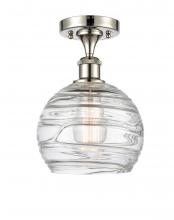 Innovations Lighting 516-1C-PN-G1213-8 - Athens Deco Swirl - 1 Light - 8 inch - Polished Nickel - Semi-Flush Mount