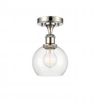 Innovations Lighting 516-1C-PN-G122-6 - Athens - 1 Light - 6 inch - Polished Nickel - Semi-Flush Mount