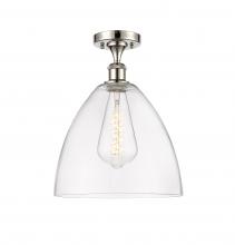 Innovations Lighting 516-1C-PN-GBD-122 - Bristol - 1 Light - 12 inch - Polished Nickel - Semi-Flush Mount